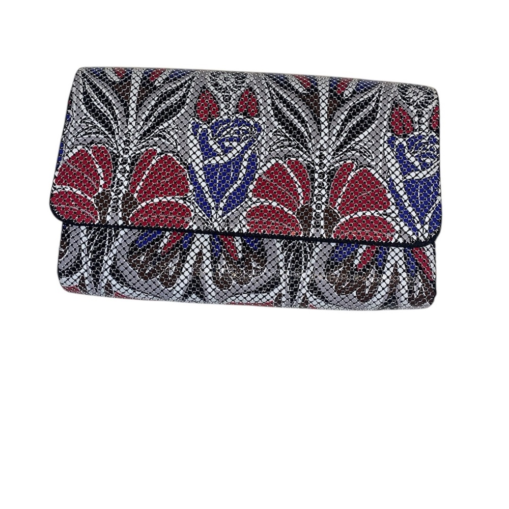 Red and Blue Geometric Clutch Bags